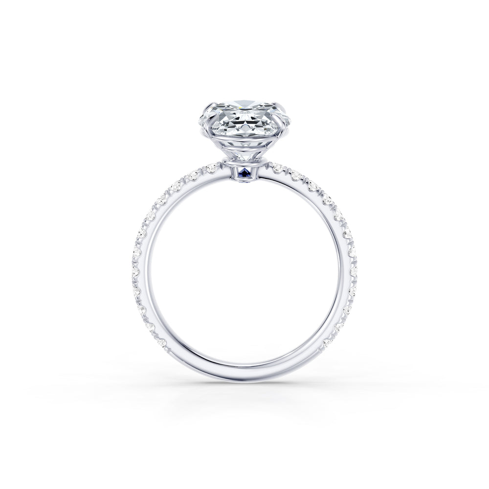 Claire Oval Cut Lab Diamond Solitaire Engagement Ring image 4