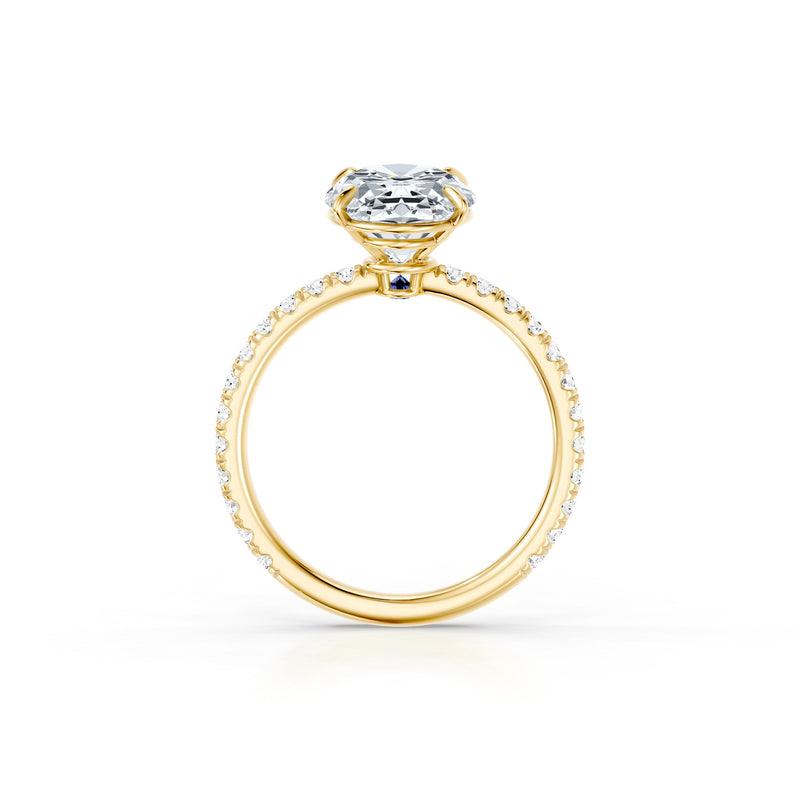 Claire Oval Cut Lab Diamond Solitaire Engagement Ring image 4