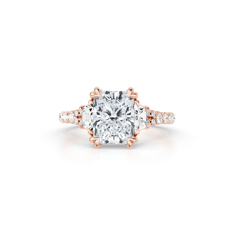 Jane Trapezoid Three Stone Lab Diamond Engagement Ring image 11