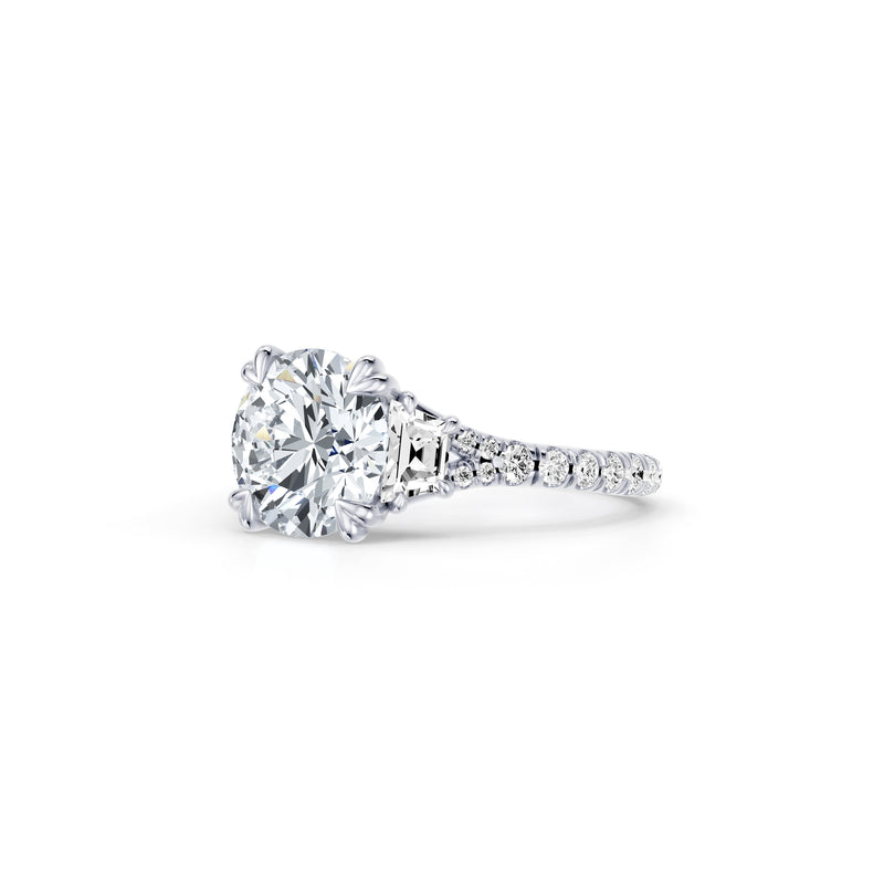 Jane Trapezoid Three Stone Lab Diamond Engagement Ring image 22