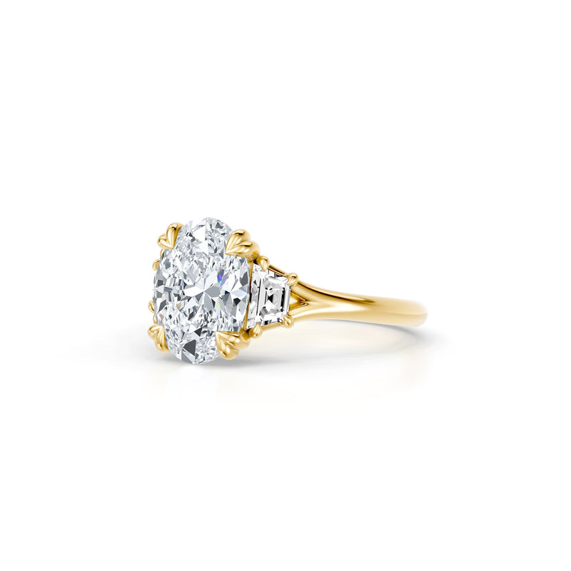 Jane Trapezoid Three Stone Lab Diamond Engagement Ring image 27