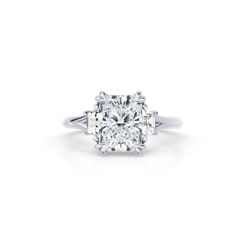 Jane Trapezoid Three Stone Lab Diamond Engagement Ring image 61