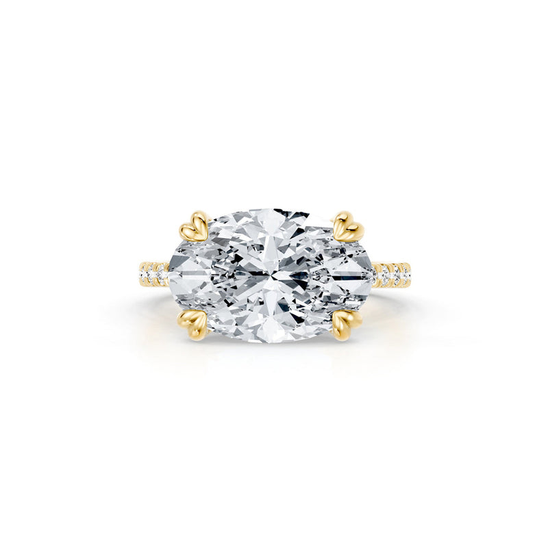 High Jewelry | Elle East-West Oval Cut Solitaire Lab Diamond Engagement Ring image 1