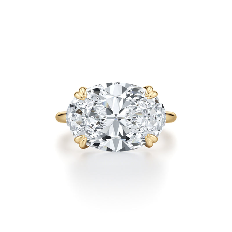 High Jewelry | Elle East-West Oval Cut Solitaire Lab Diamond Engagement Ring image 1