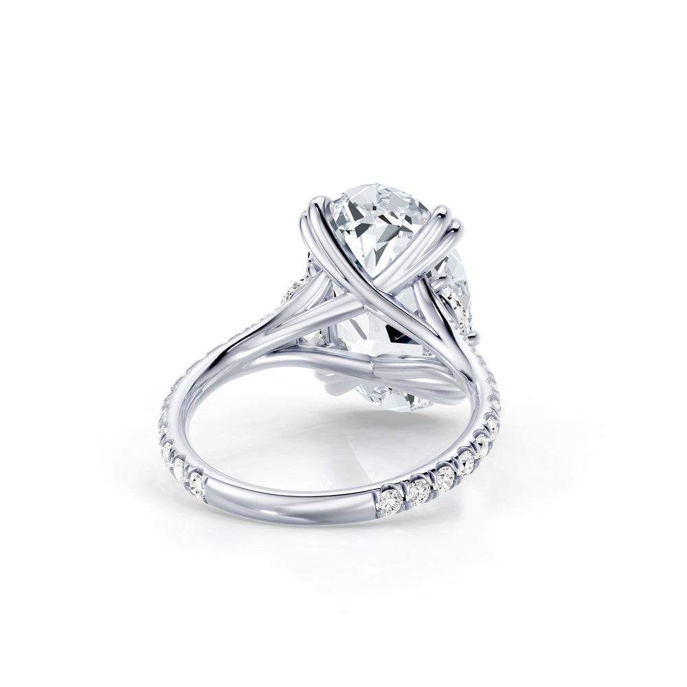 High Jewelry | Jane Oval Cut Three Stone Lab Diamond Engagement Ring image 3