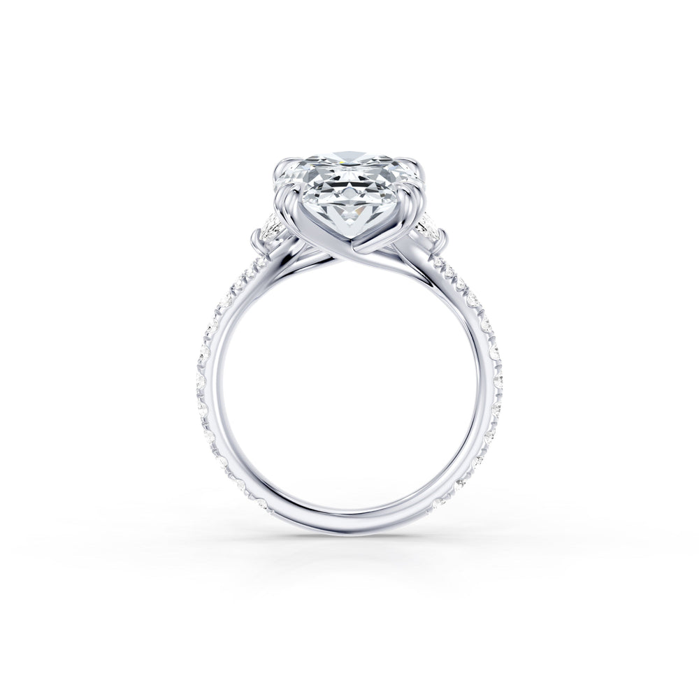 High Jewelry | Jane Oval Cut Three Stone Lab Diamond Engagement Ring image 4