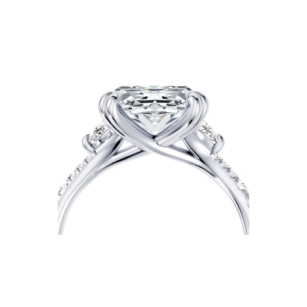 High Jewelry | Jane Oval Cut Three Stone Lab Diamond Engagement Ring image 5