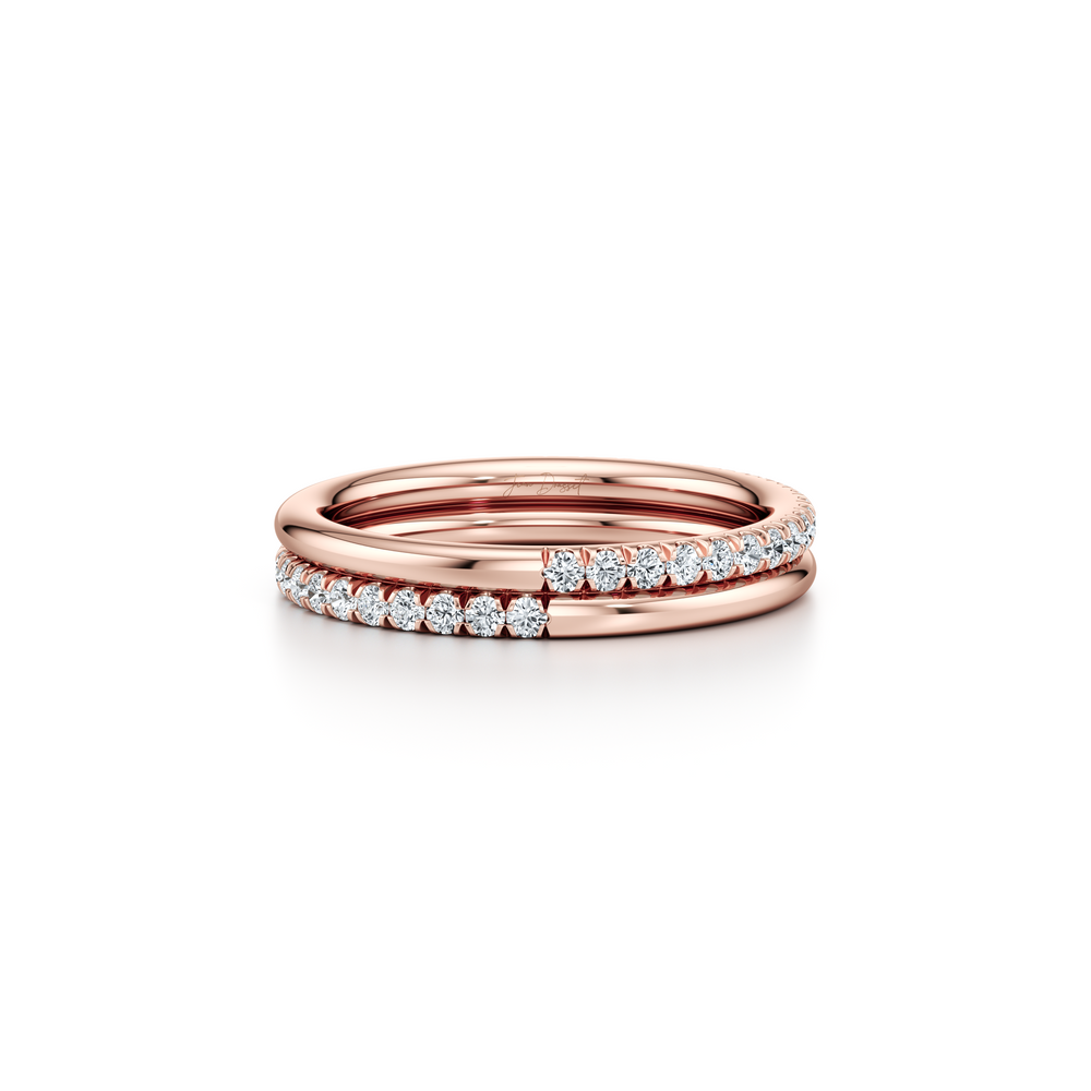 Elle 50/50 Pavé Lab Diamond Band image 6
