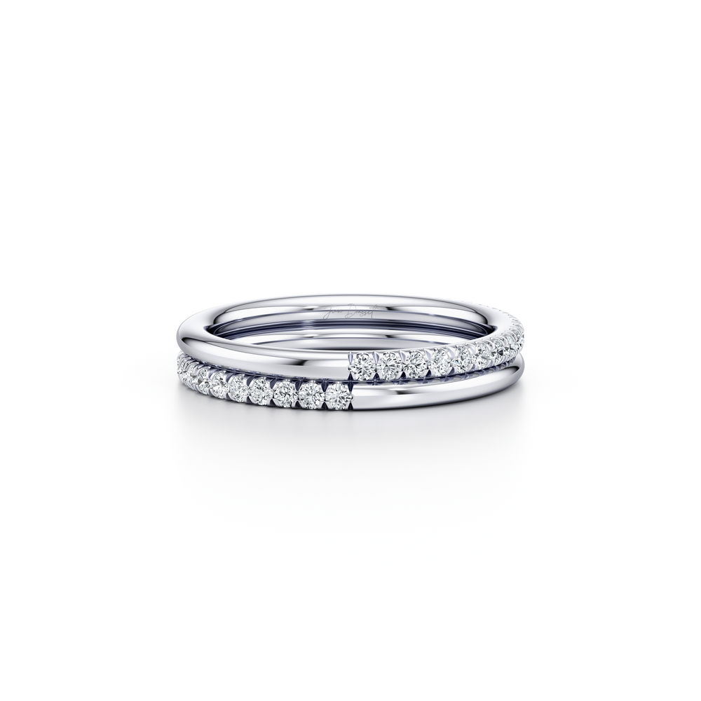 Elle 50/50 Pavé Lab Diamond Band image 2