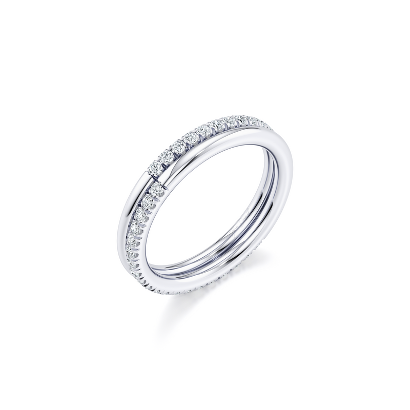 Elle 50/50 Pavé Lab Diamond Band image 1