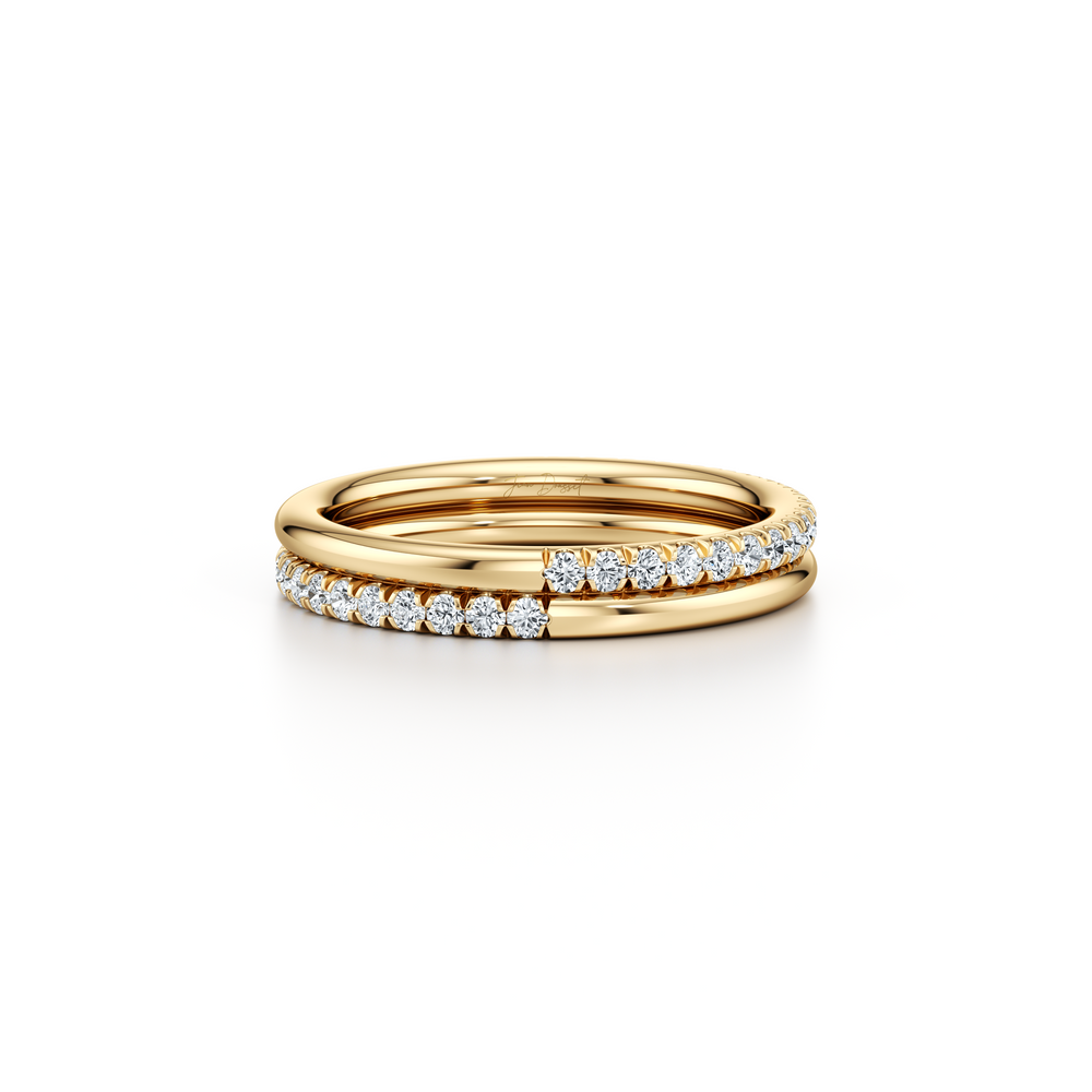 Elle 50/50 Pavé Lab Diamond Band image 4