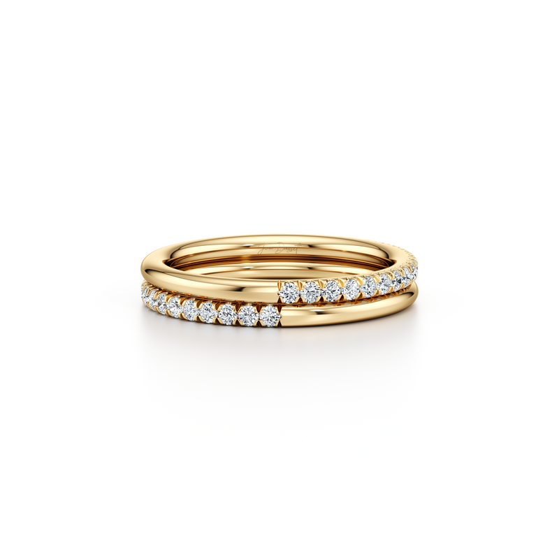 Elle 50/50 Pavé Lab Diamond Band image 4