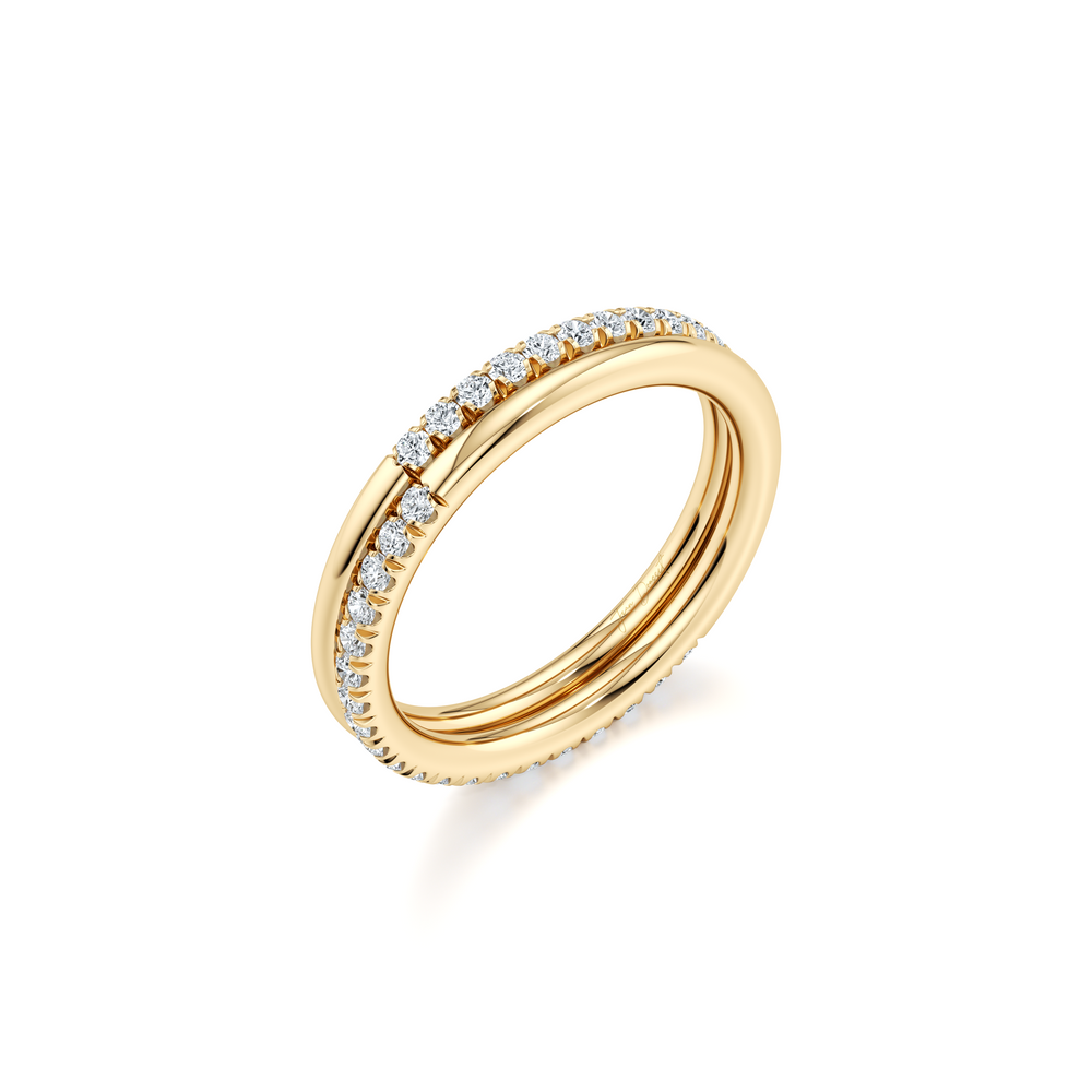 Elle 50/50 Pavé Lab Diamond Band image 3