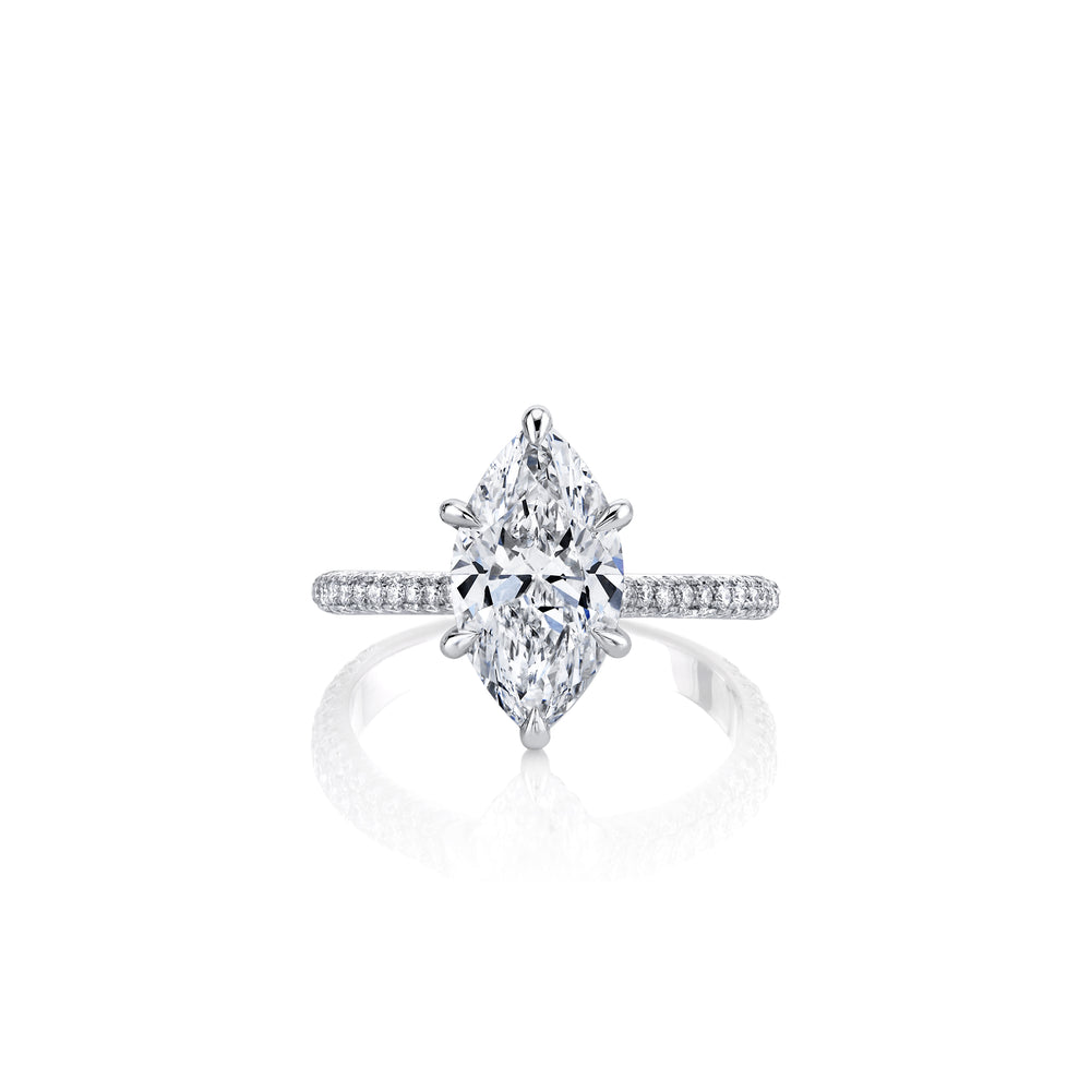 Chelsea Marquise Solitaire Lab Diamond Engagement Ring image 1