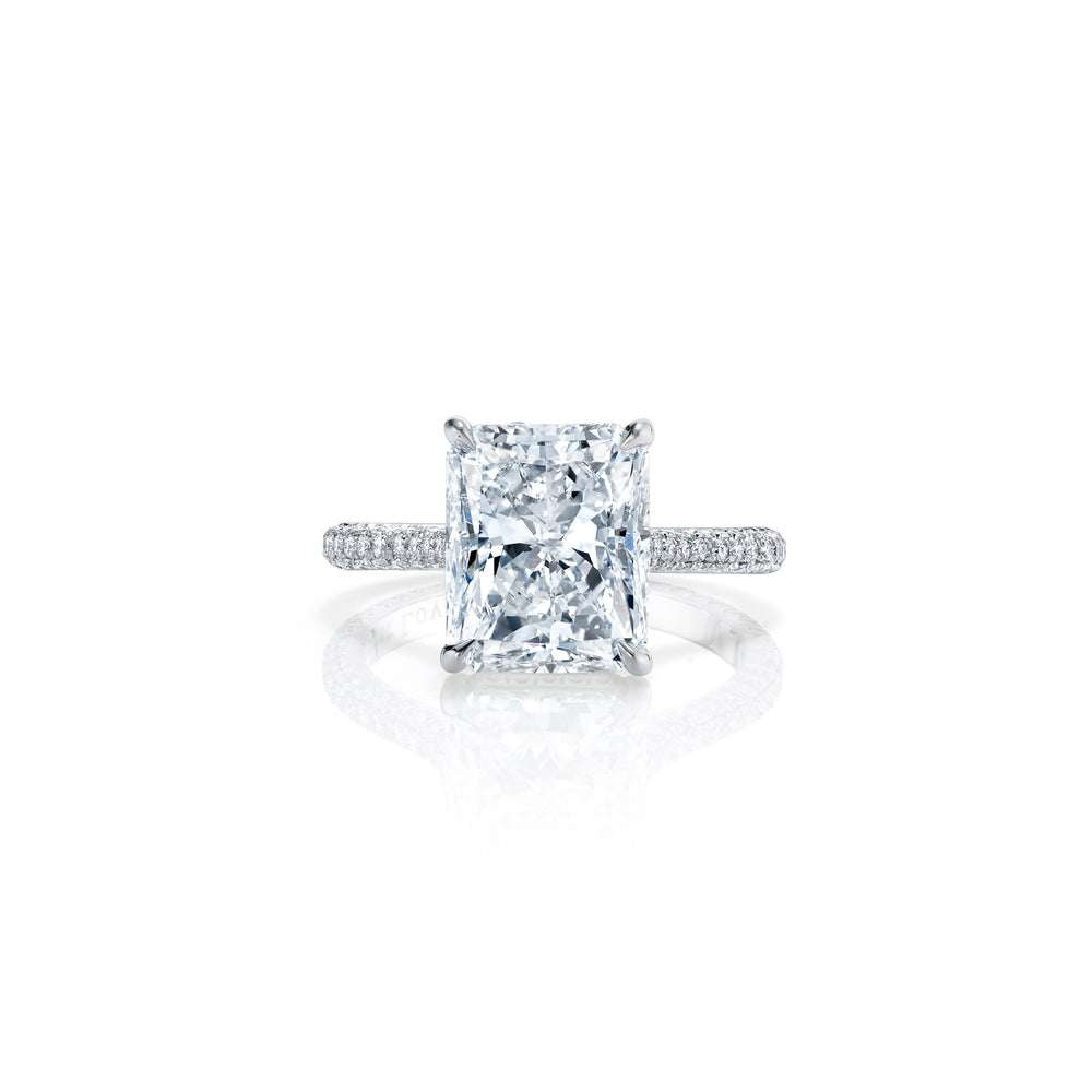Chelsea Radiant Solitaire Lab Diamond Engagement Ring image 1