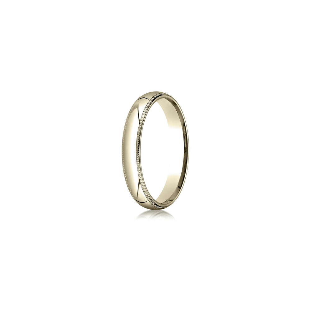 Men's Classic Quarter Round Wedding Band With Milgrain image 4