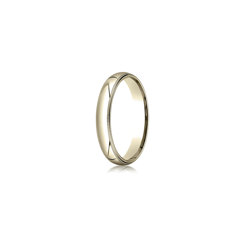 Men's Classic Quarter Round Wedding Band With Milgrain image 4