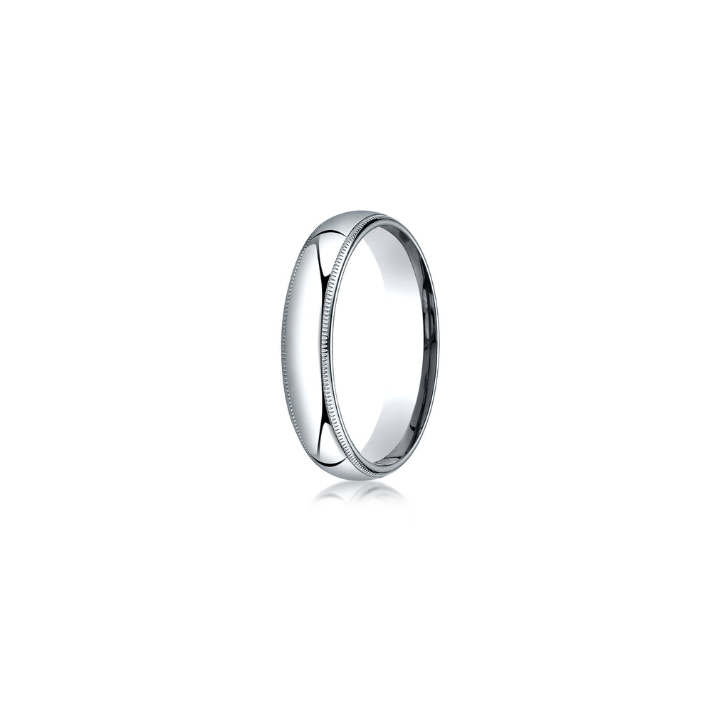 Men's Classic Quarter Round Wedding Band With Milgrain image 8