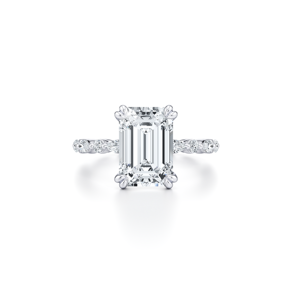Vivienne Emerald Solitaire Lab Diamond Engagement Ring image 1