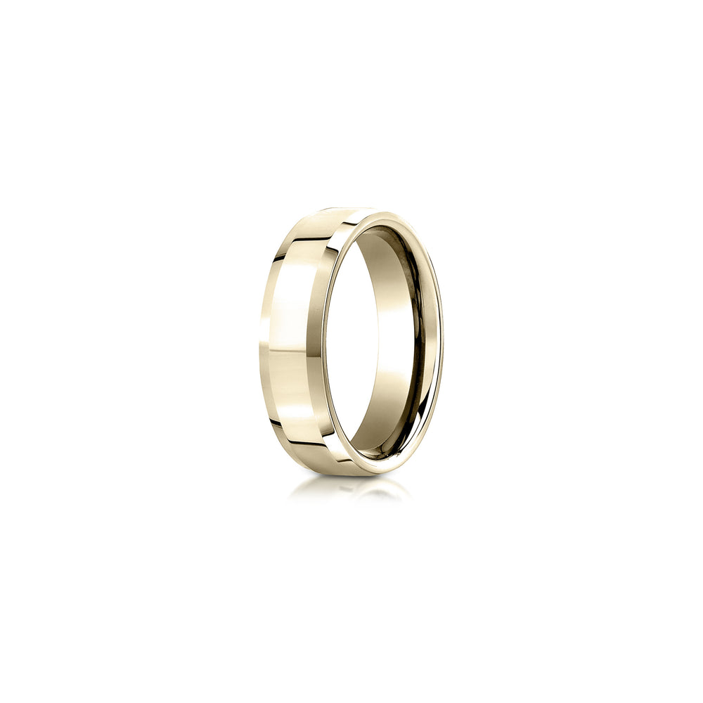 Modern Beveled Men's Wedding Band image 13