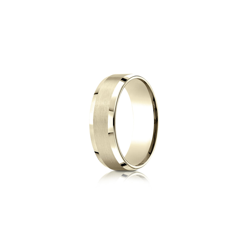 Modern Beveled Men's Wedding Band image 5
