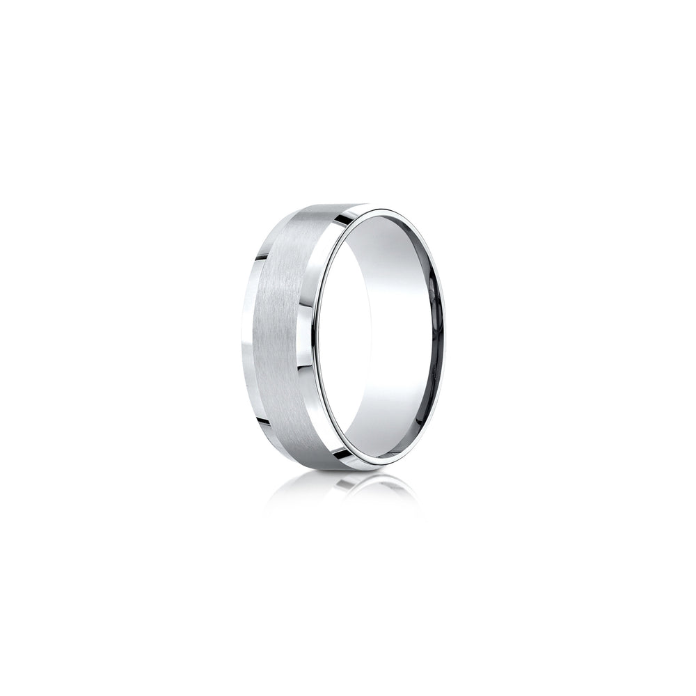 Modern Beveled Men's Wedding Band image 9