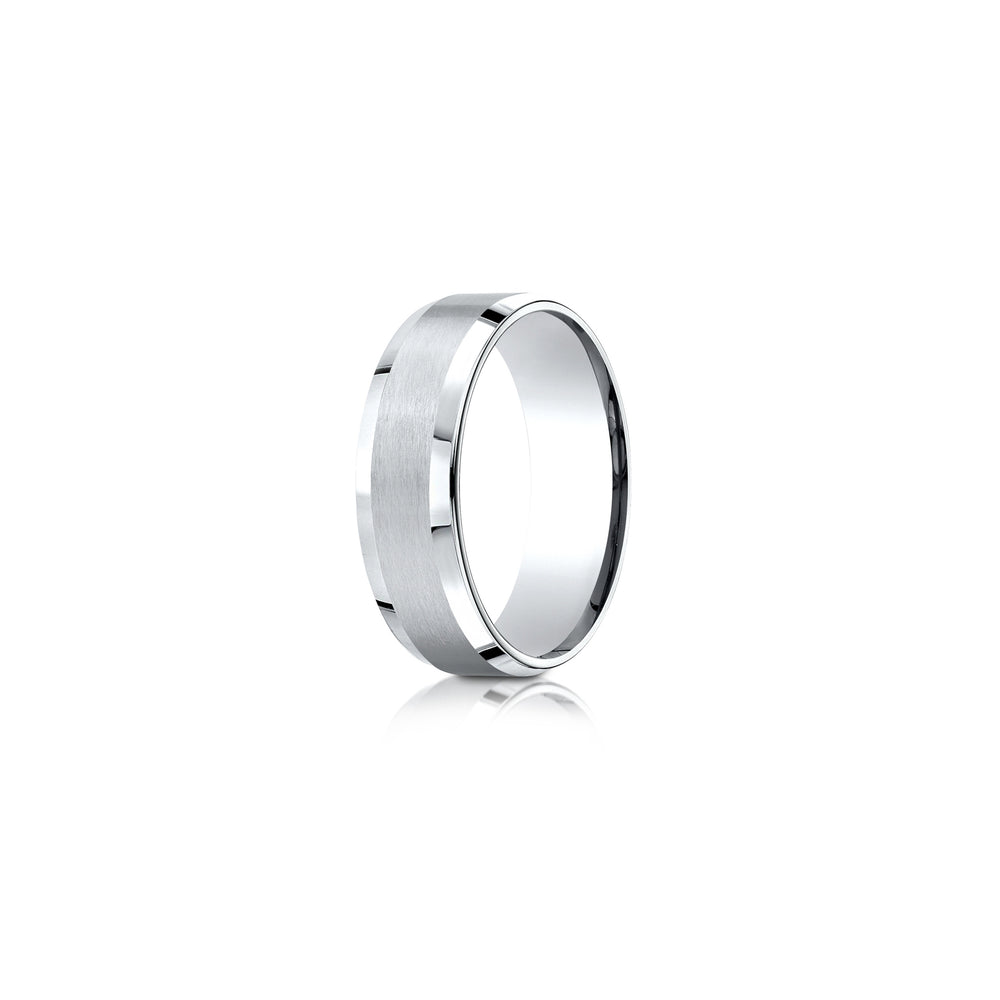 Modern Beveled Men's Wedding Band image 8