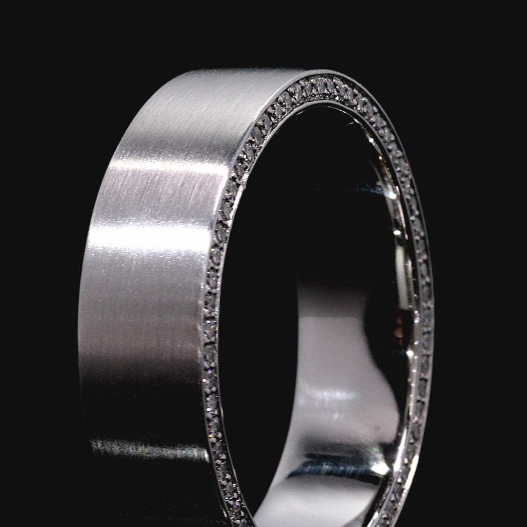 Precious Metal:18k White Gold,Platinum;Finish:Satin Finished