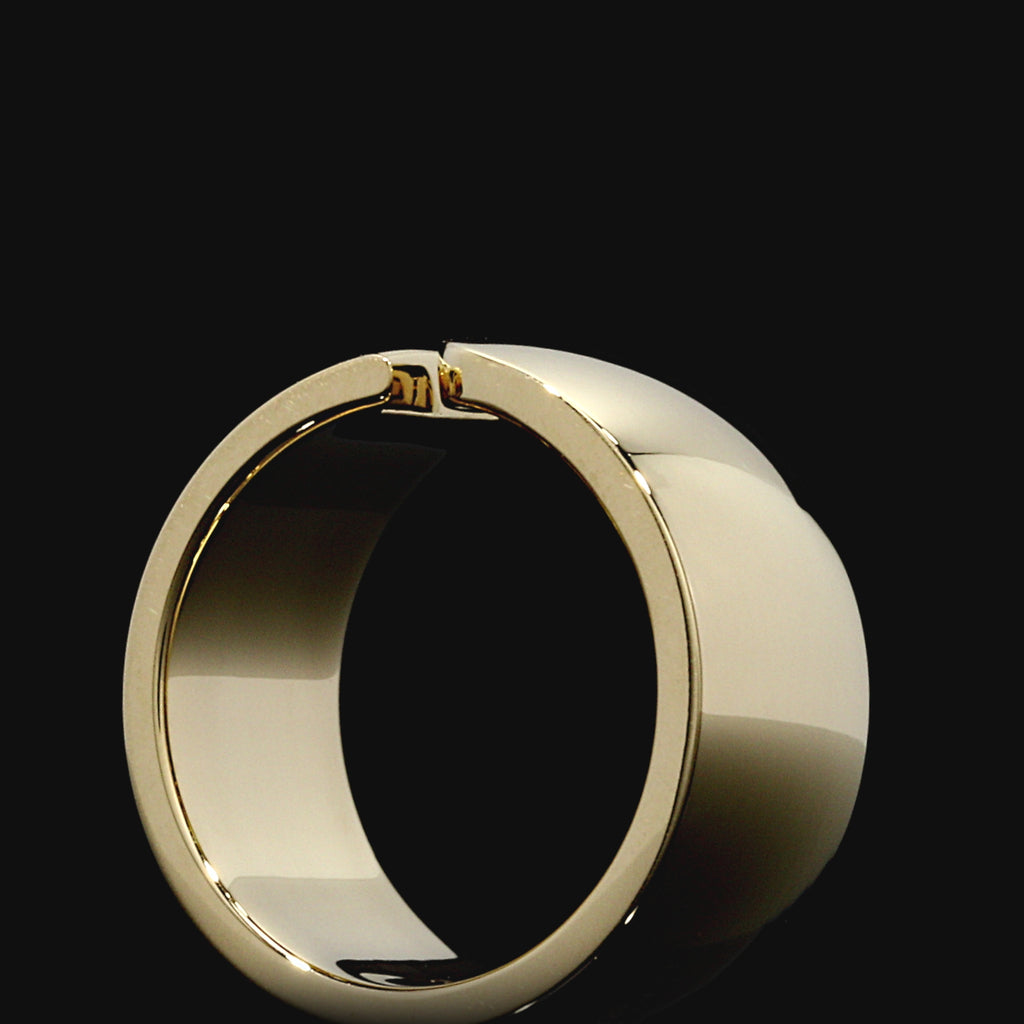Precious Metal:18k Yellow Gold;Band Width:8mm