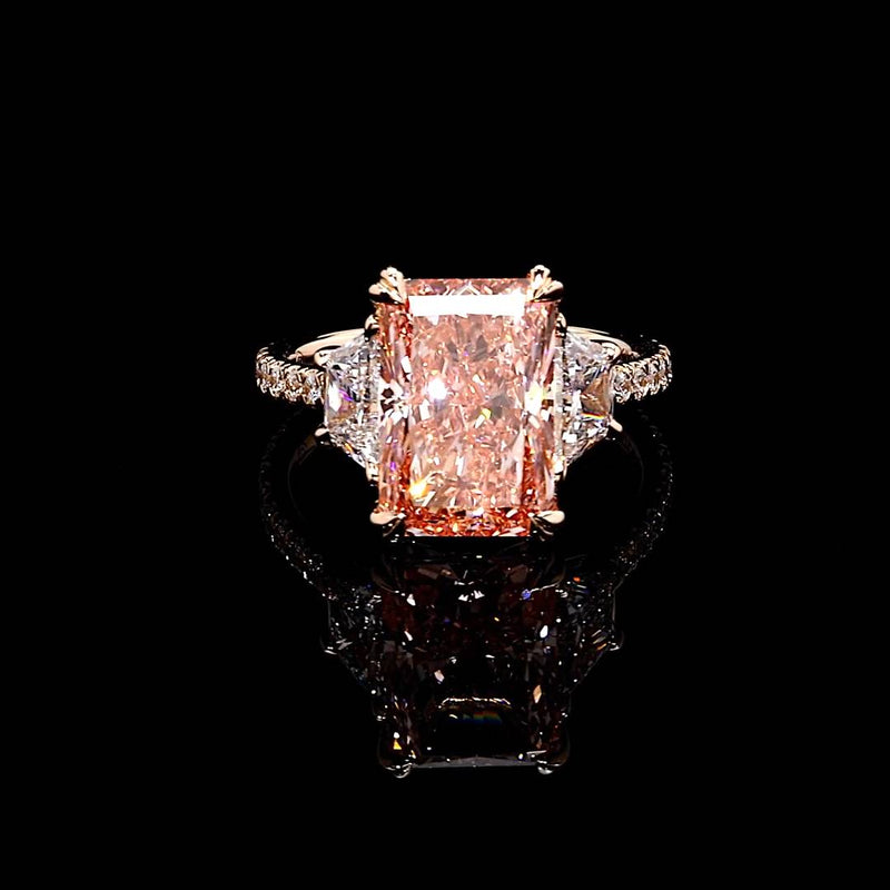 Elle 5.06 CT Radiant Cut Three Stone Engagement Ring  Video