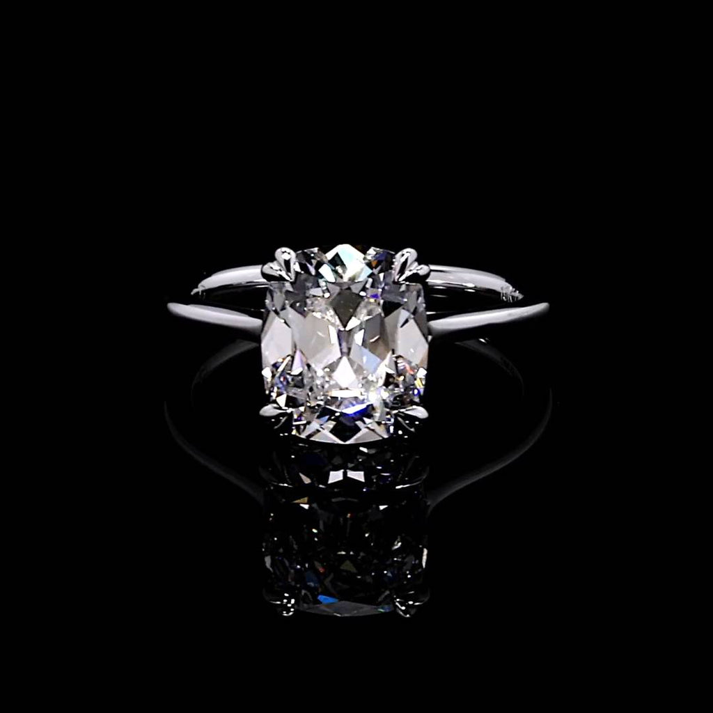 Elle 4.03 CT Antique Cushion Cut Solitaire Engagement Ring Video