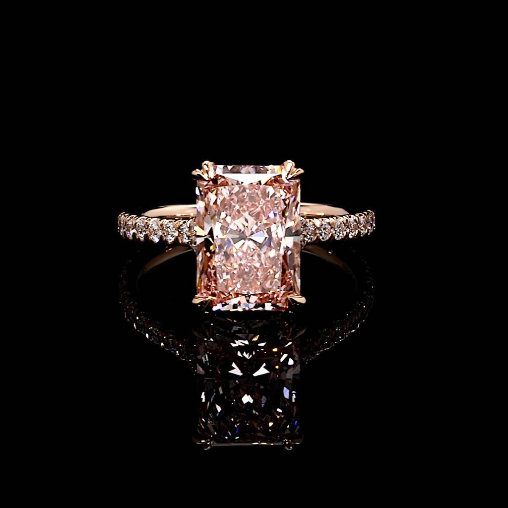 Elle 4.02 CT Radiant Cut Solitaire Engagement Ring Video