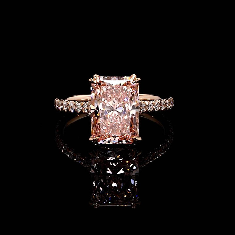 Elle 4.02 CT Radiant Cut Solitaire Engagement Ring Video
