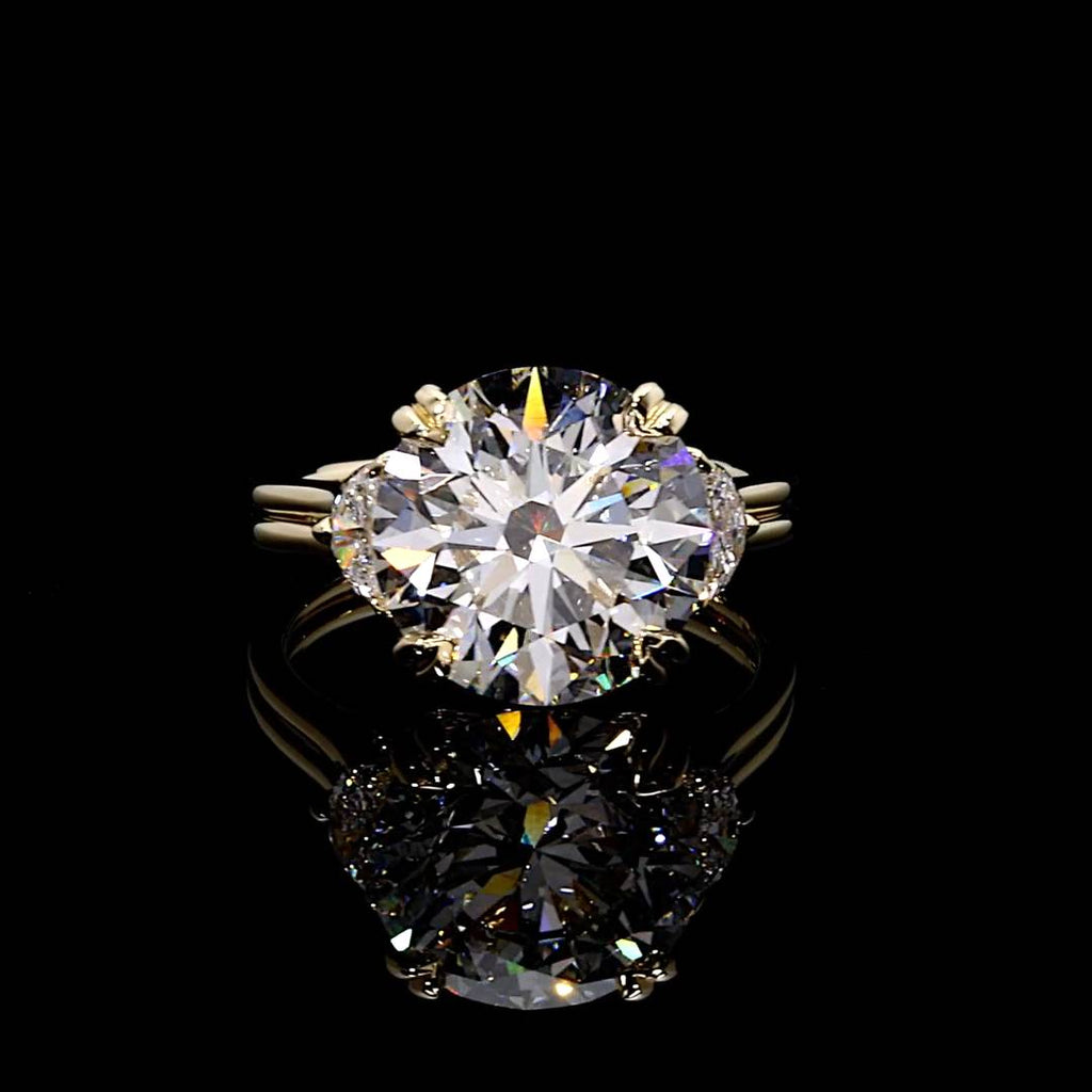 Elle 6.37 CT Round Brilliant Three Stone Engagement Ring Video