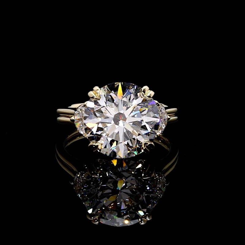 Elle 6.37 CT Round Brilliant Three Stone Engagement Ring Video
