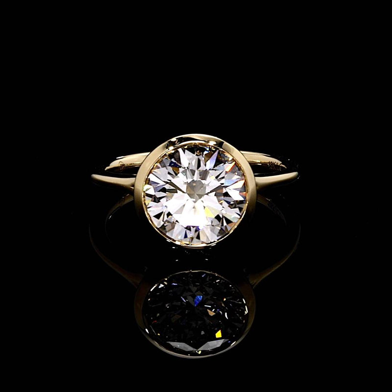 Elle Bezel 3.22 CT Round Brilliant Cut Solitaire Engagement Ring Video