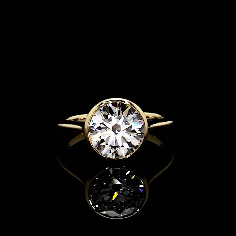 Chelsea Bezel 3.00 CT Round Brilliant Cut Solitaire Engagement Ring Video