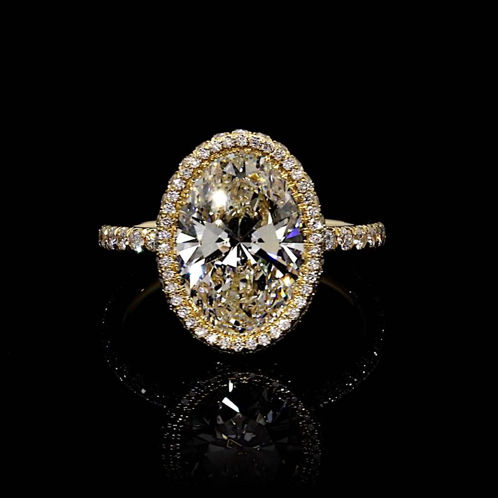 Alyssa Seamless Halo® 4.00 CT Oval Cut Engagement Ring Video
