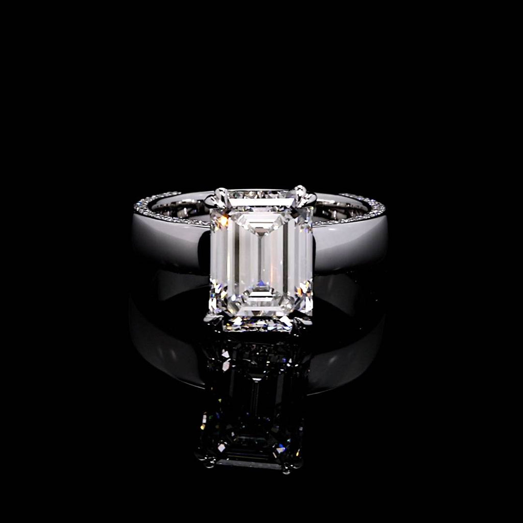 Hayden 4.04 CT Emerald Cut Solitaire Engagement Ring Video