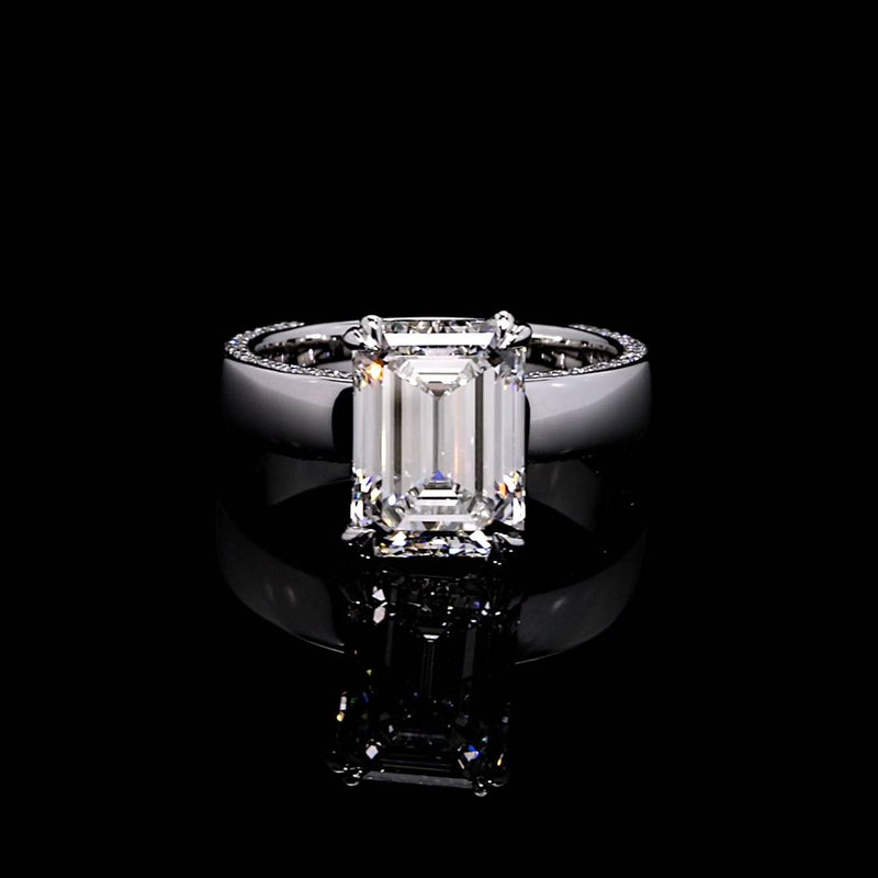 Hayden 4.04 CT Emerald Cut Solitaire Engagement Ring Video