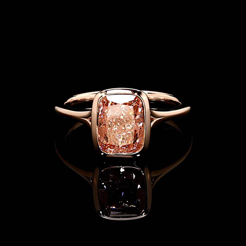 Elle Bezel 2.51 CT Cushion Cut Solitaire Engagement Ring  Video