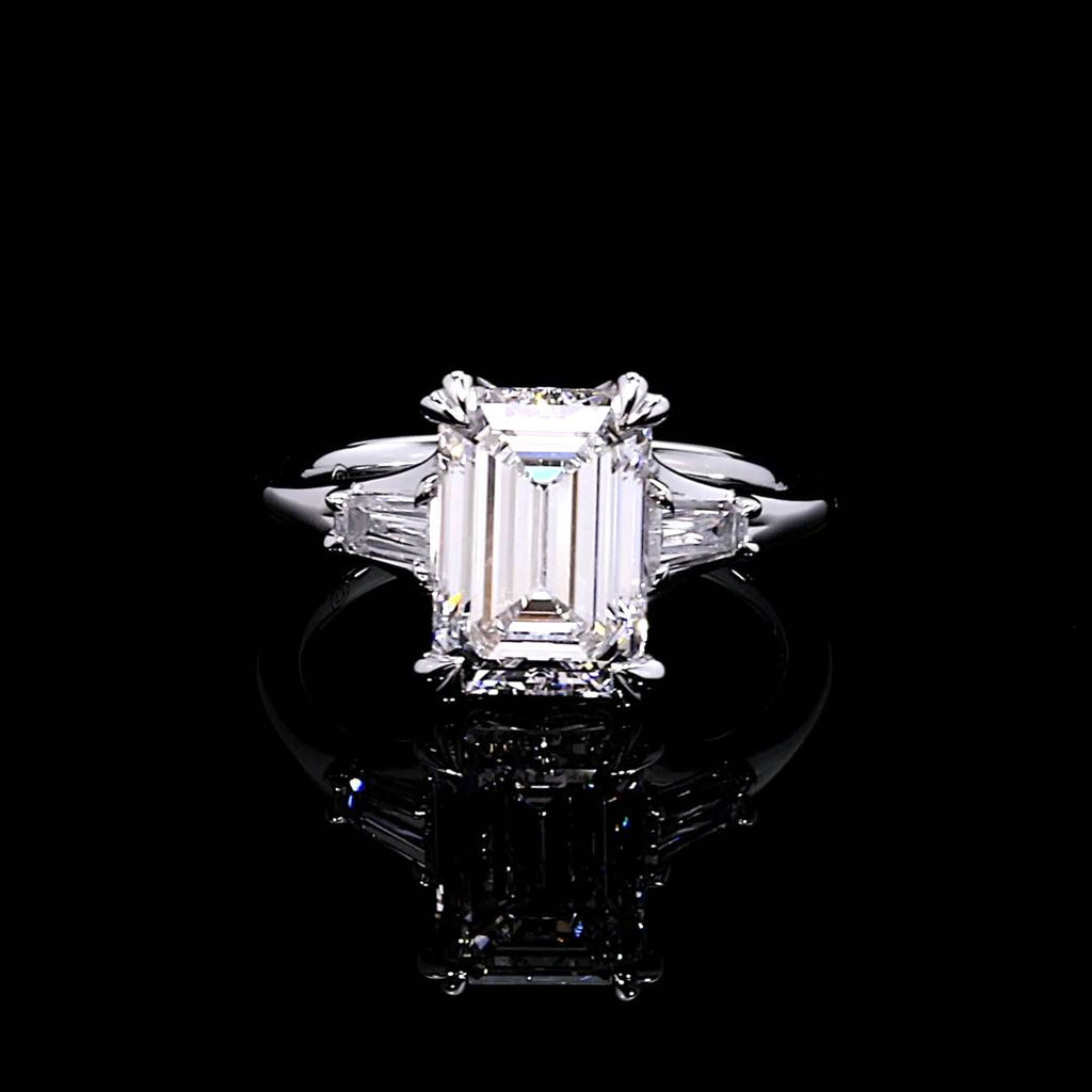 Jane 3.19 CT Emerald Cut Three Stone Engagement Ring Video