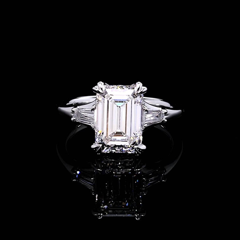 Jane 3.19 CT Emerald Cut Three Stone Engagement Ring Video