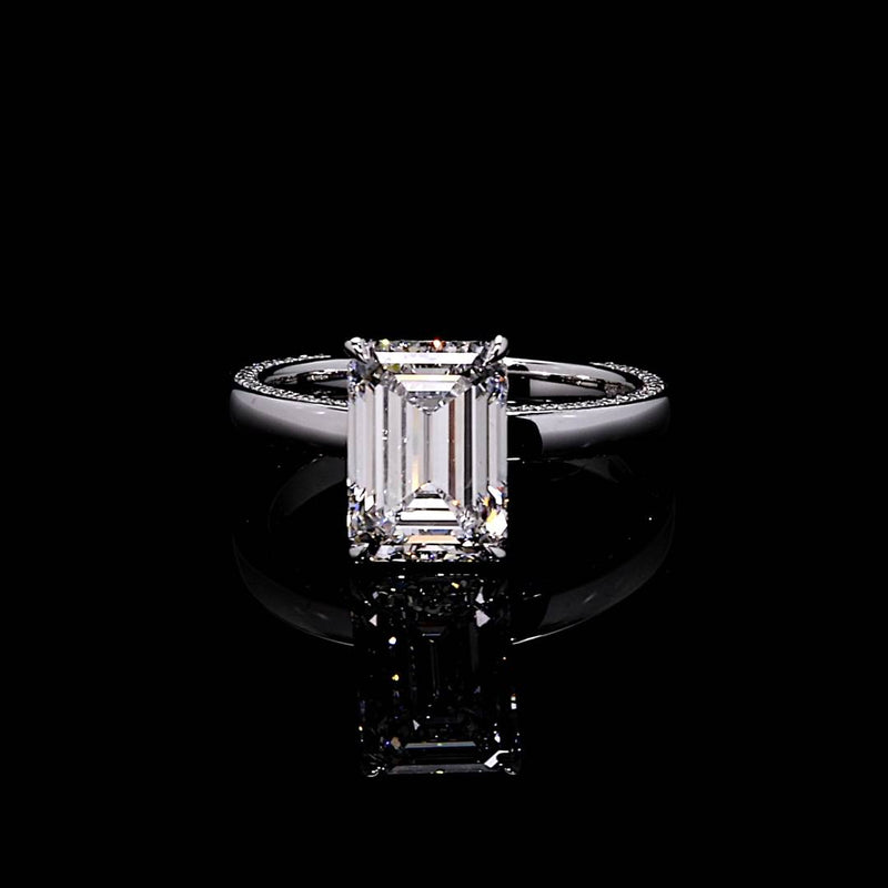 Hayden 3.03 CT Emerald Cut Solitaire Engagement Ring Video