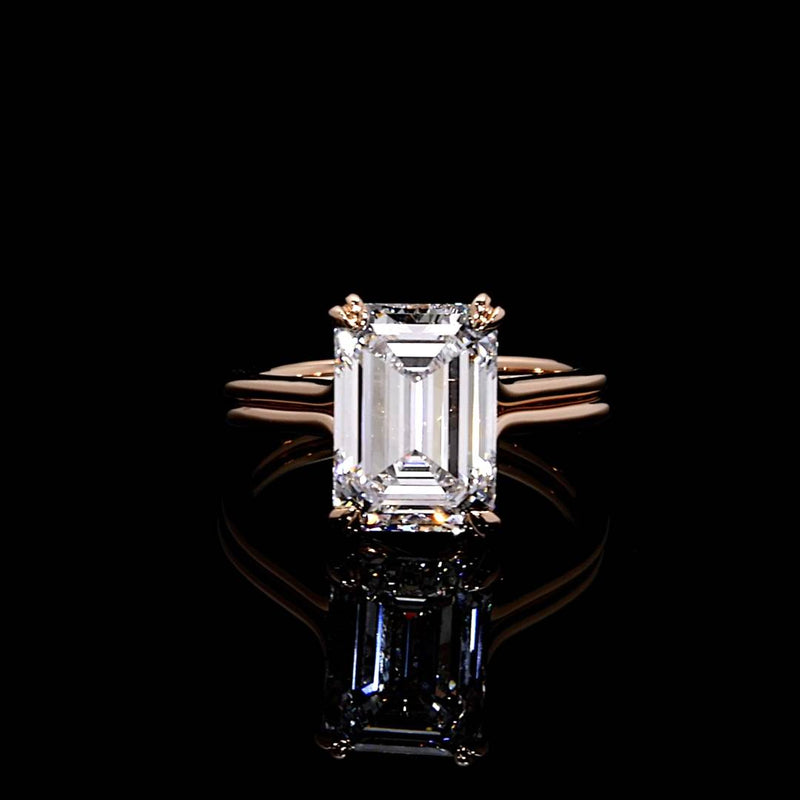 Elle 5.08 CT Emerald Cut Solitaire Engagement Ring Video
