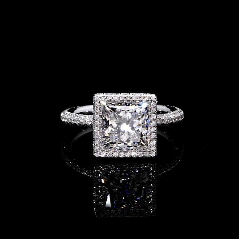 Alyssa Seamless Halo® 3.24 CT Princess Cut Engagement Ring video