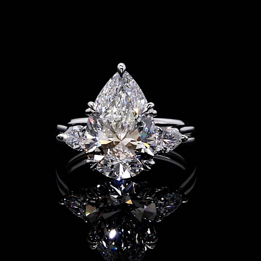 Elle 5.05 CT Pear Three Stone Engagement Ring Video