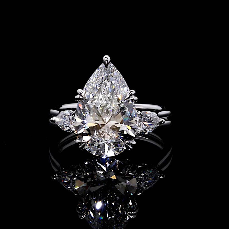 Elle 5.05 CT Pear Three Stone Engagement Ring Video