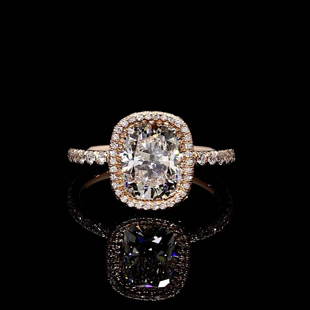 Alyssa Seamless Halo® 2.70 CT Cushion Cut Engagement Ring Video