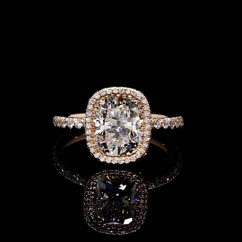 Alyssa Seamless Halo® 2.70 CT Cushion Cut Engagement Ring Video